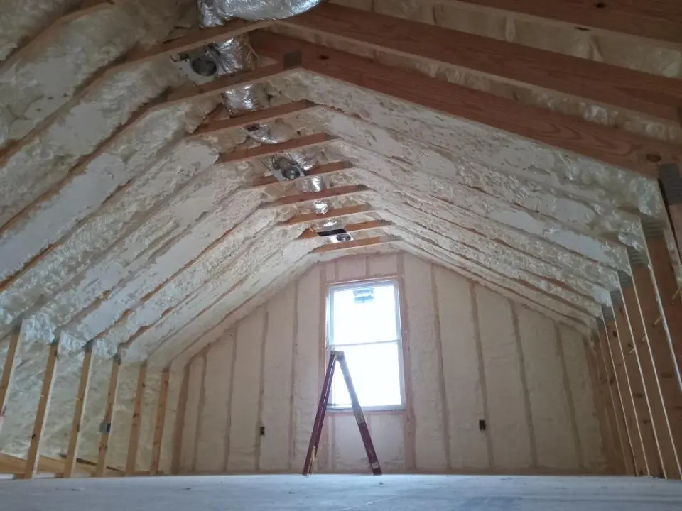 Spray foam roofing application for Crawl Space Insulation project in Taylorville